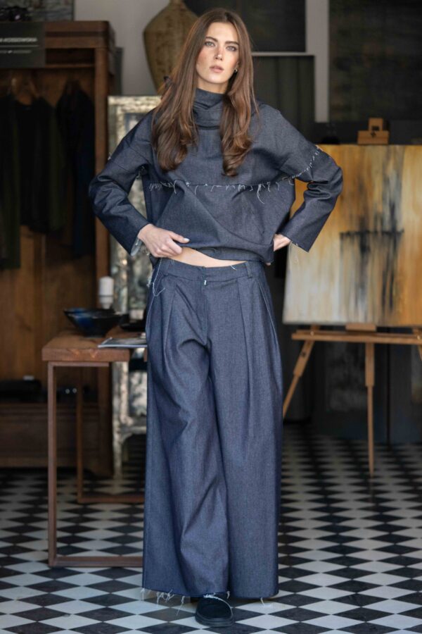 SPODNIE CZADERKI JEANS - obrazek 2