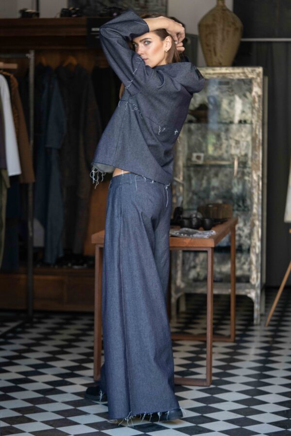 SPODNIE CZADERKI JEANS - obrazek 3