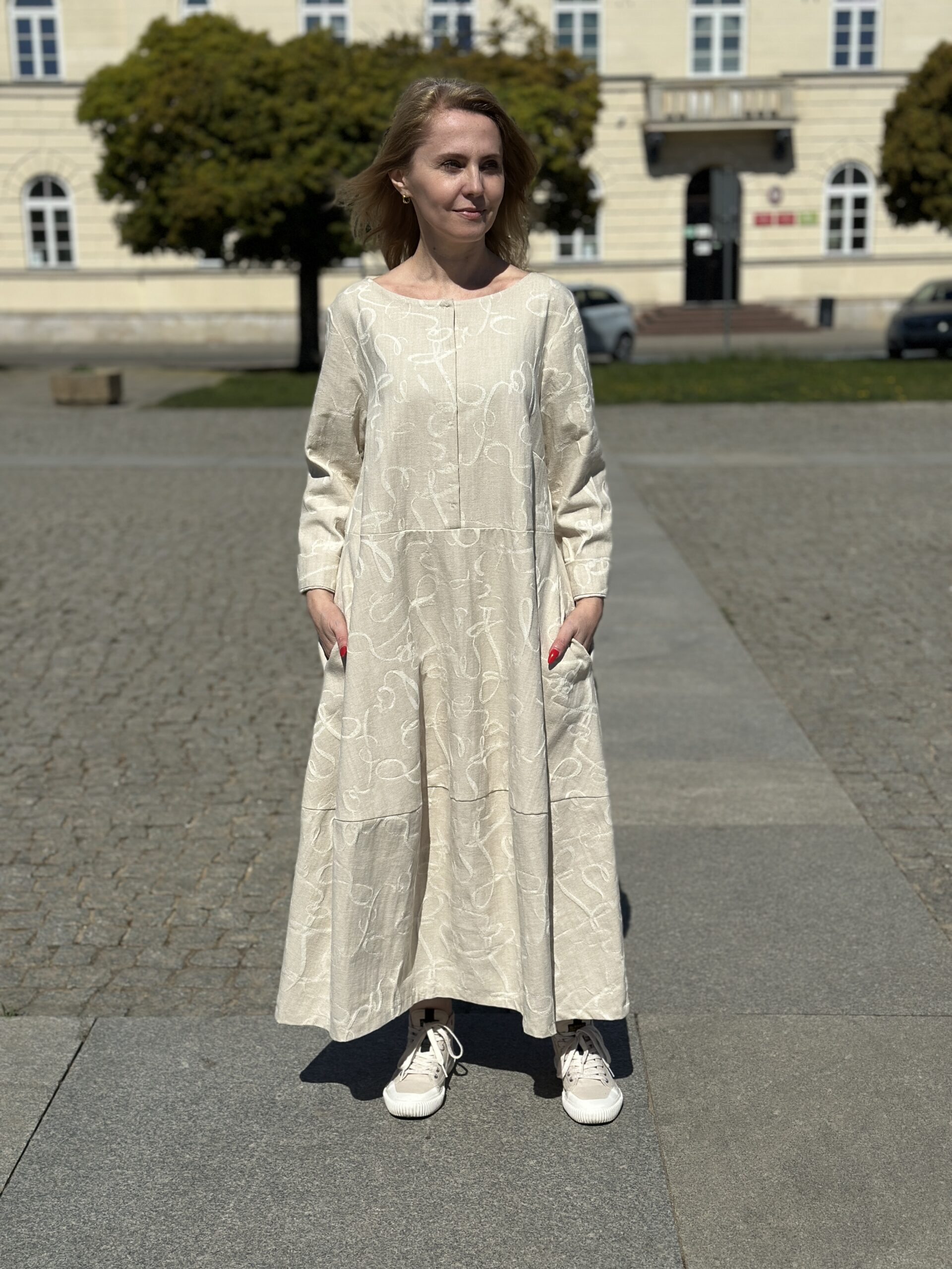 Lola – sukienka młynarka bombka we wzory - obrazek 4