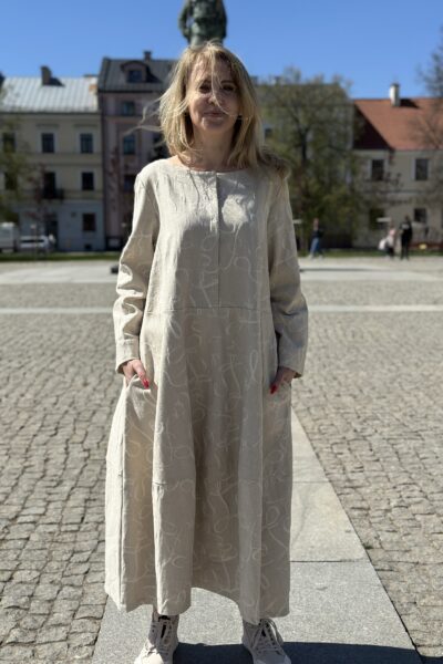 Lola – sukienka młynarka bombka we wzory