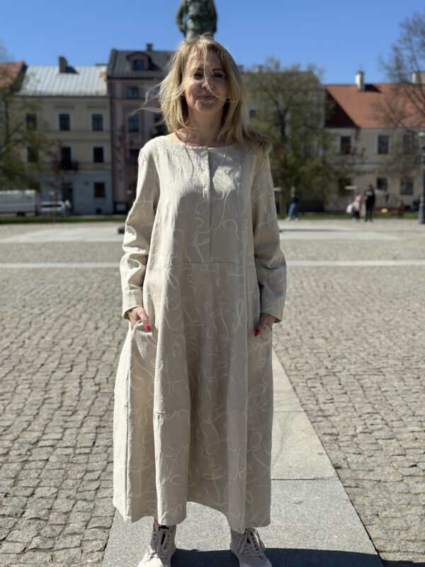 Lola – sukienka młynarka bombka we wzory - obrazek 1