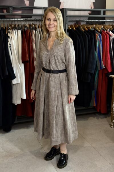 Szlachetna Jodełka - bawełniana sukienka