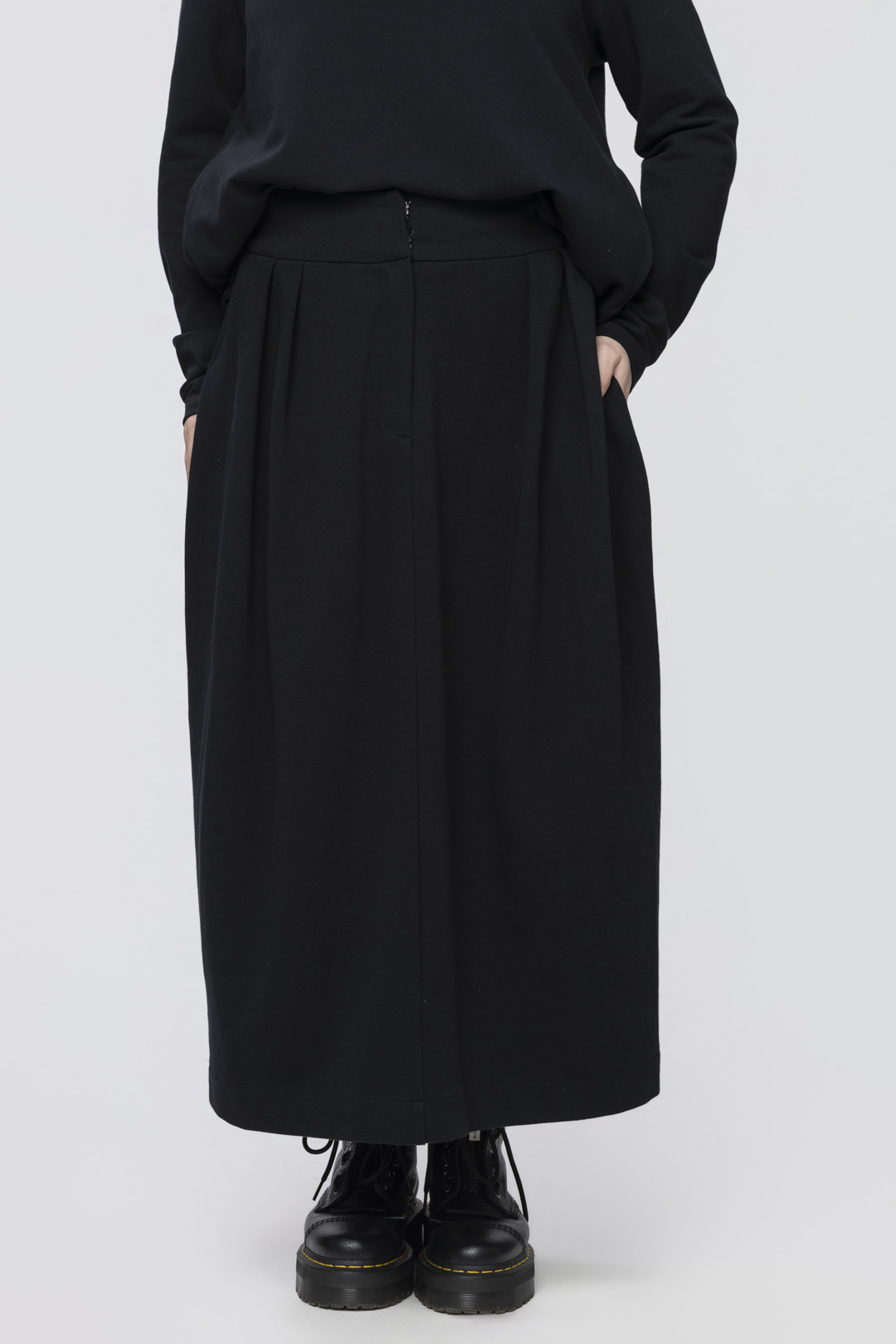 Zakładka - długa bawełniana spódnica z zakładkami - obrazek 2