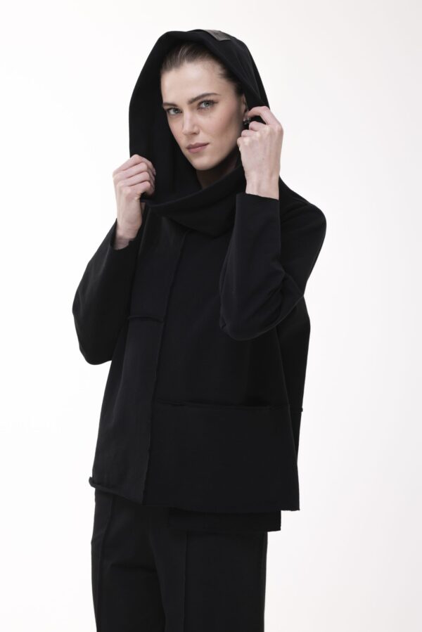 UKŁADANKA – bawełniana bluza z przeszyciami - obrazek 3