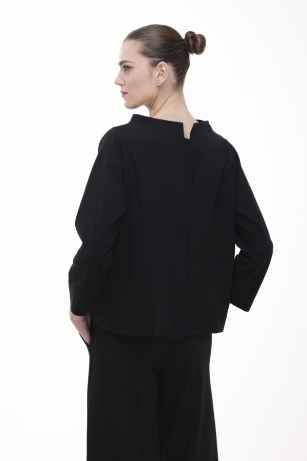 VERSA - dwustronna bluzka z długim rękawem bawełniana - obrazek 4