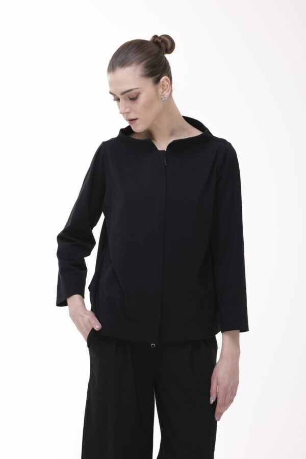 VERSA - dwustronna bluzka z długim rękawem bawełniana - obrazek 5