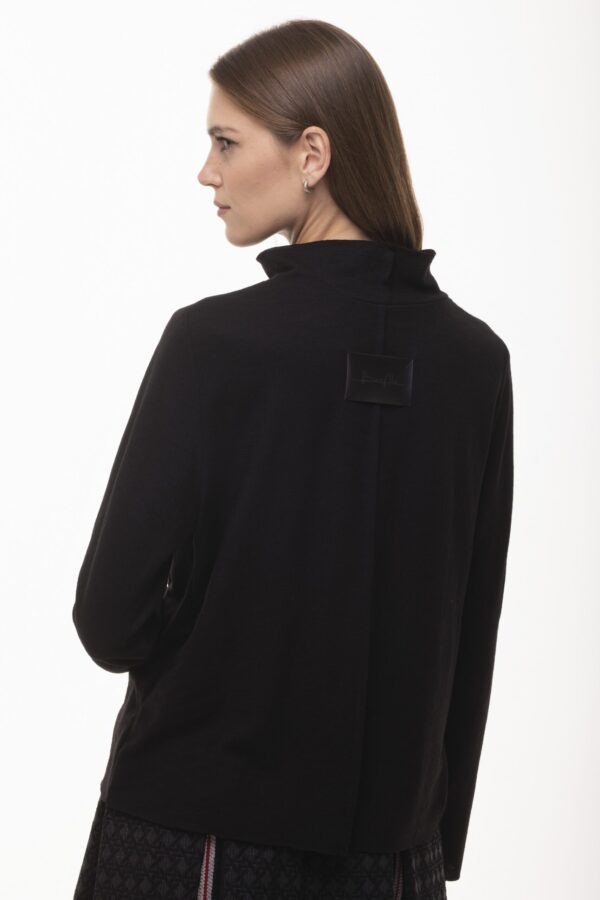 Element - wełniany czarny sweter golf - obrazek 2