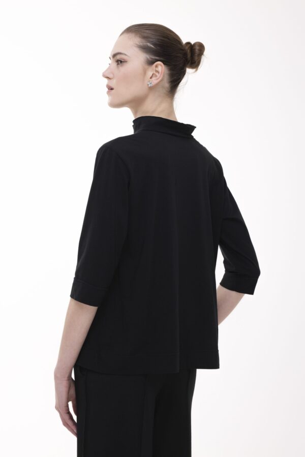 LIRA- czarny bawełniany półgolf - obrazek 2