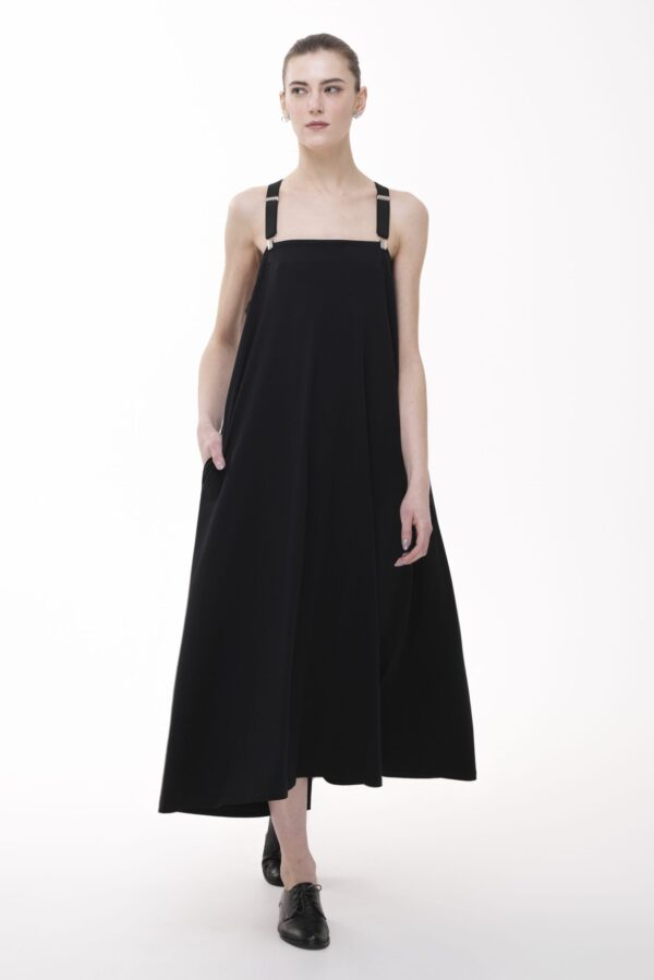 WYPEŁNIJ PRZESTRZEŃ - bawełniana sukienka z szelkami - obrazek 1