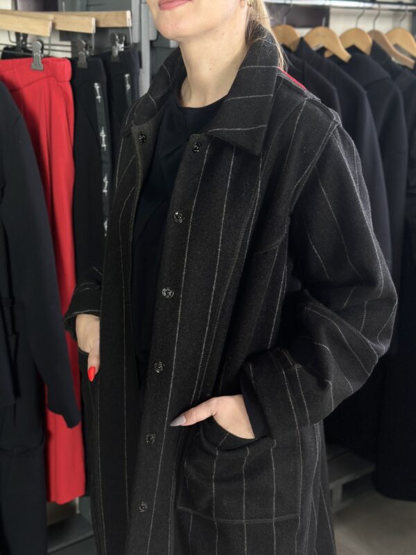 płaszcz MEDAL - dwustronny płaszcz wełniany z kieszeniami - obrazek 2