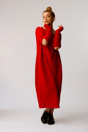 Moda Autorska Slow Fashion BezAle - sukienka bezale zimny lokiec B scaled 1